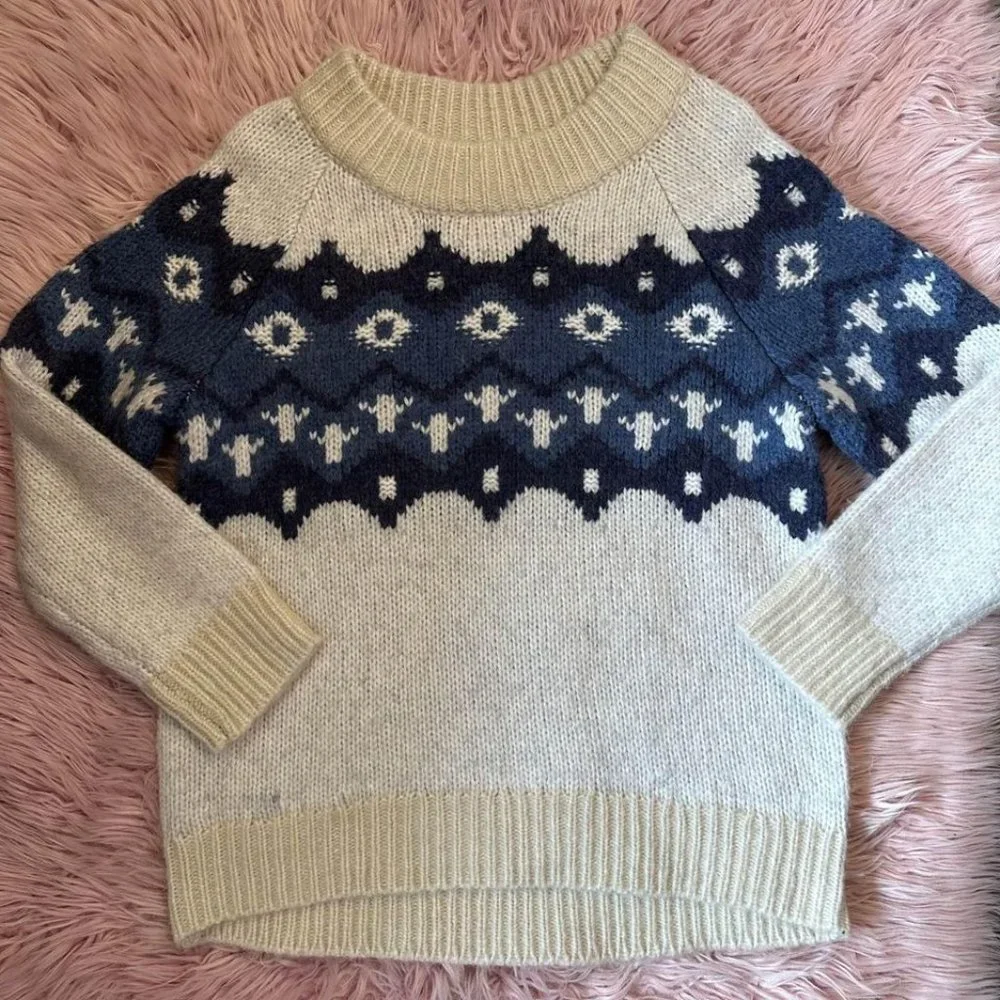 Aerie Chunky Knit Oversized Nordic sweater size small - Picture 1 of 7